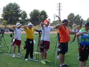 Un momento de la tirada con los dos zamoranos en acción